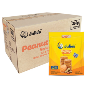 JULIE'S PEANUT BUTTER SANDWICH BISCUITS 360G (1 Box)